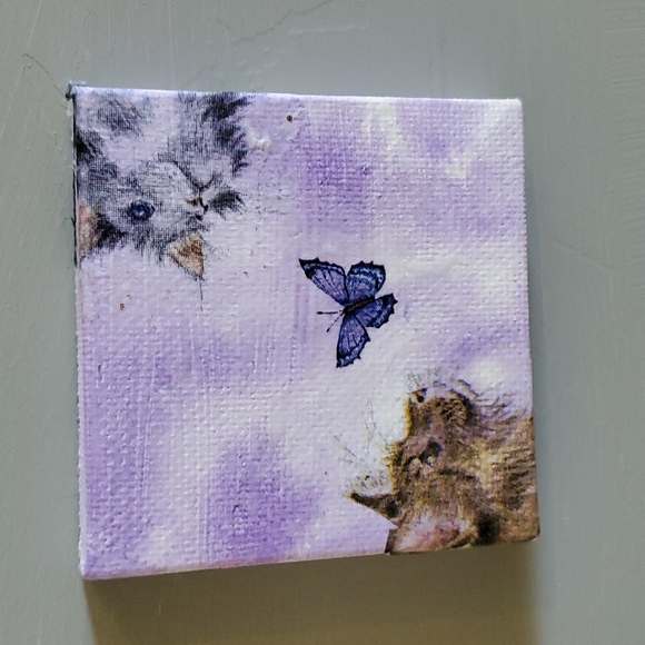 4 Handmade Original Collage Magnets OOAK - Picture 5 of 6